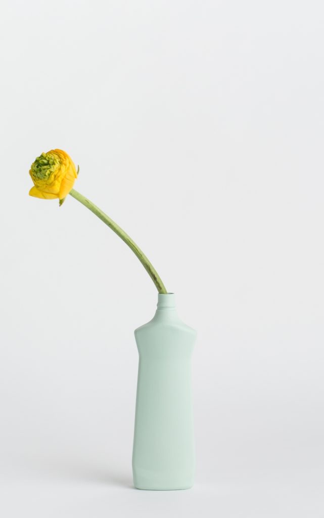 bottle vase #1 mint with flower