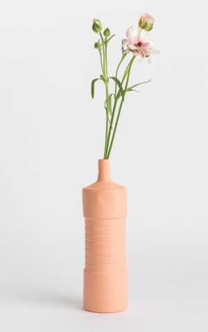 bottle vase #5 orange with flower