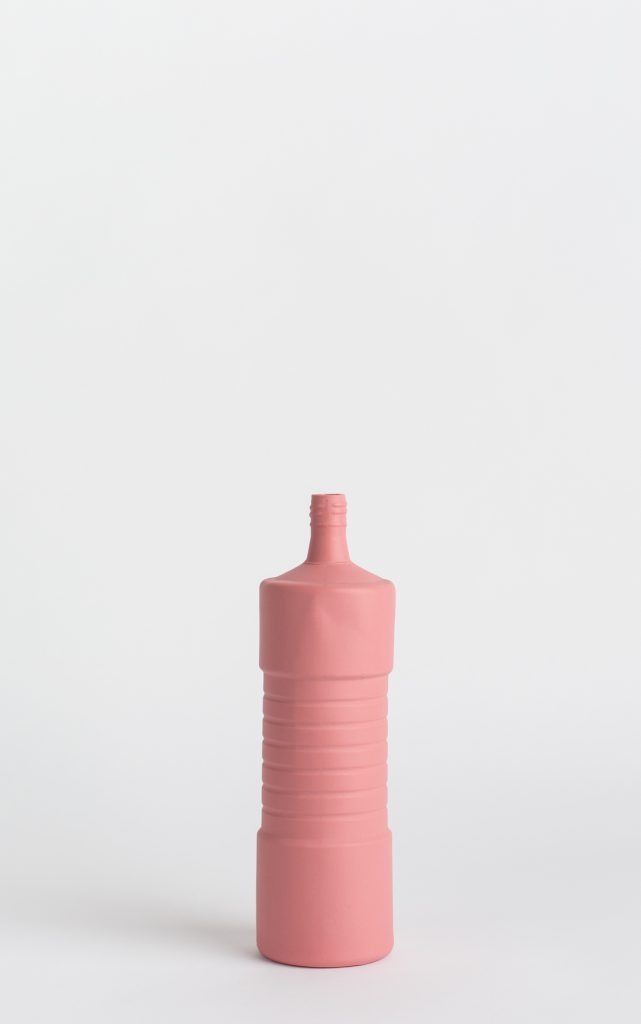 bottle vase #5 old red