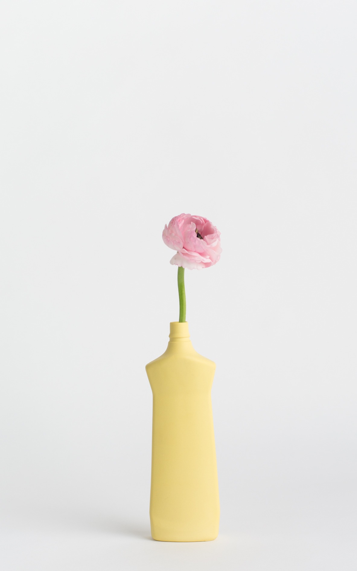 bottle vase #1 fresh yellow with flower