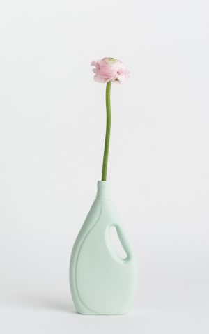 bottle vase #7 mint with flower