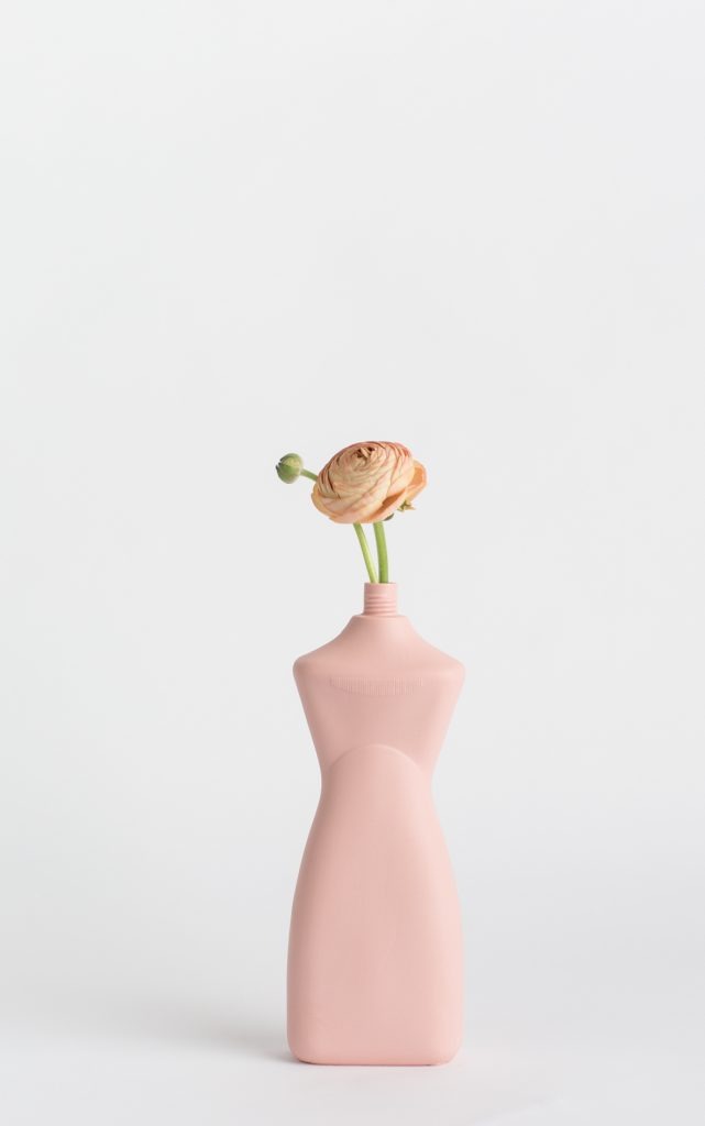 bottle vase #8 rose with flower