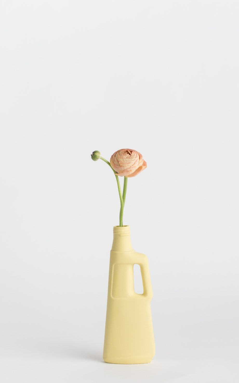bottle vase #9 fresh yellow with flower