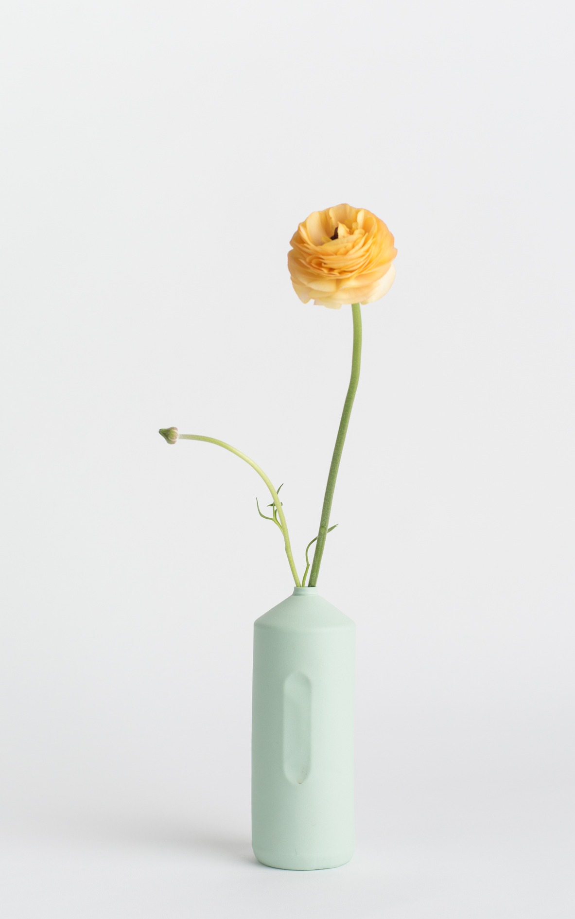 bottle vase #2 mint with flower