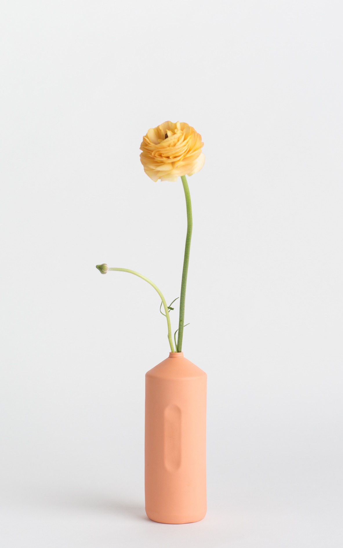 bottle vase #2 orange with flower