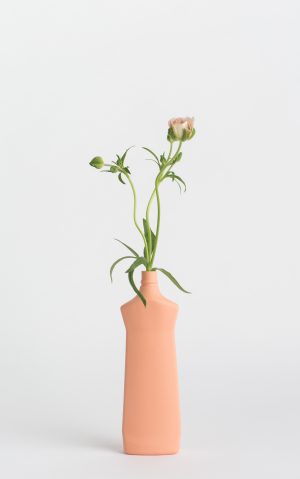 bottle vase #1 orange with flower