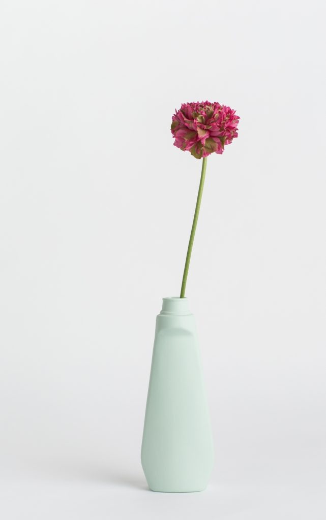 bottle vase #4 mint with flower