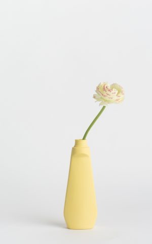 bottle vase #4 fresh yellow with flower
