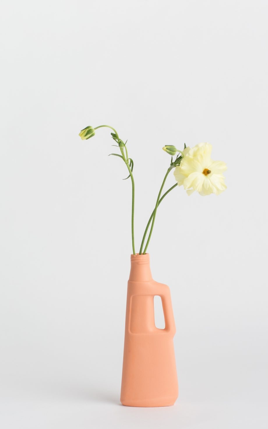 bottle vase #9 orange with flower