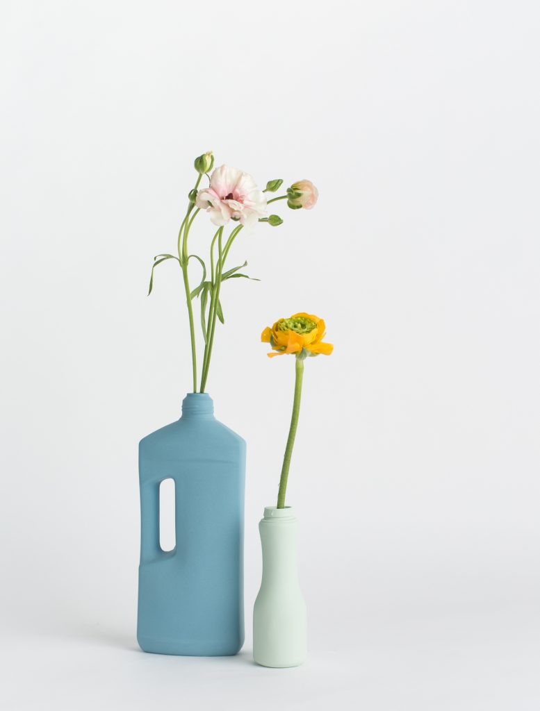 foekje fleur bottle vases blue set