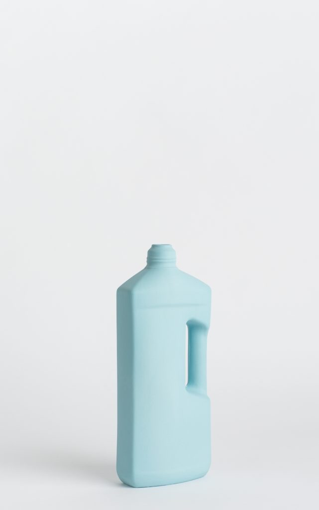 bottle vase #3 light blue