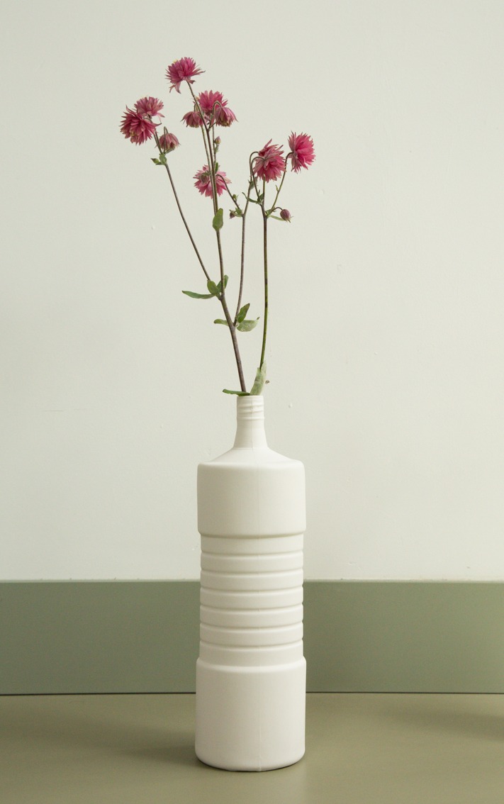 bottle vase #5 white