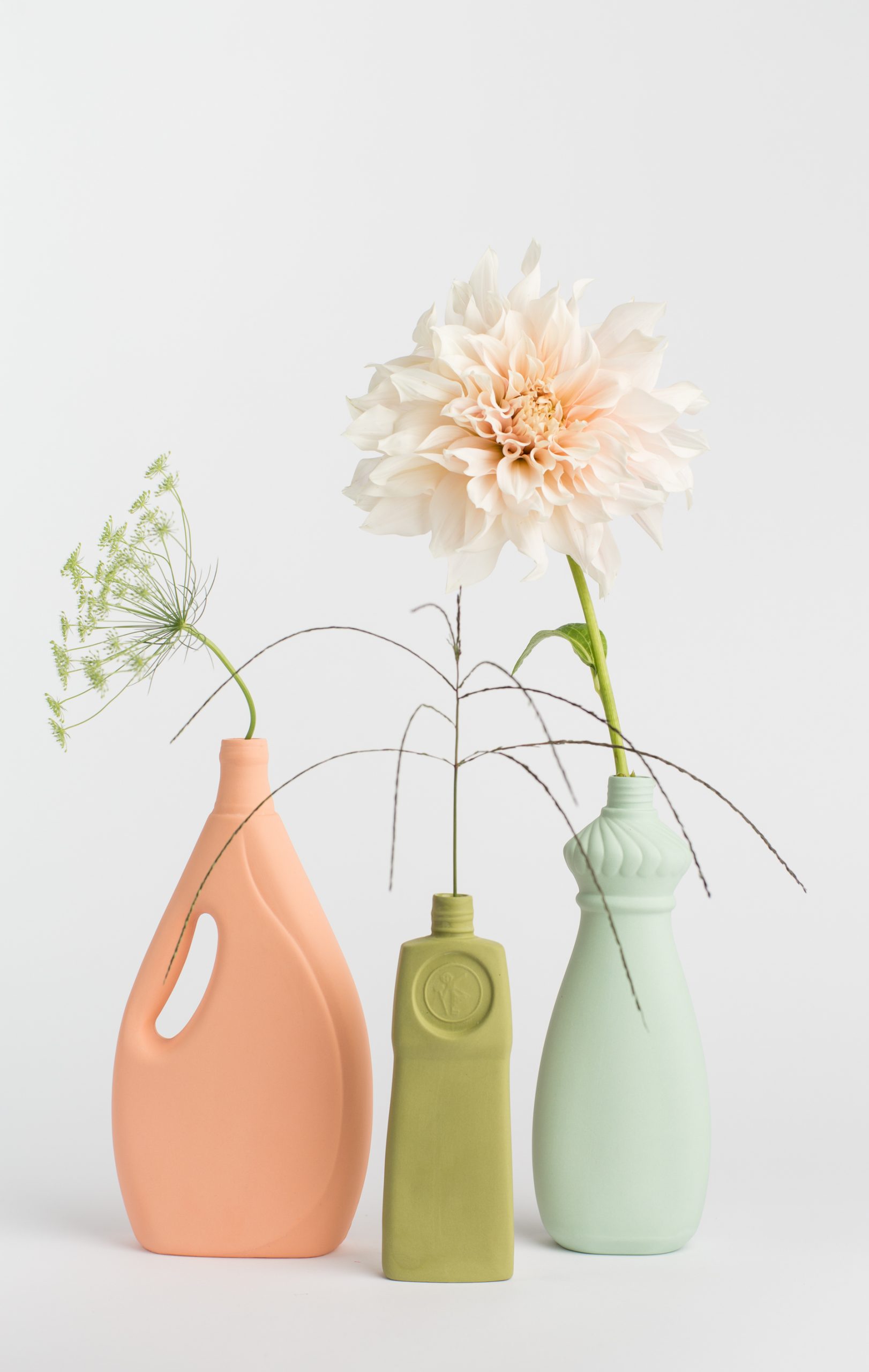 group photo vases