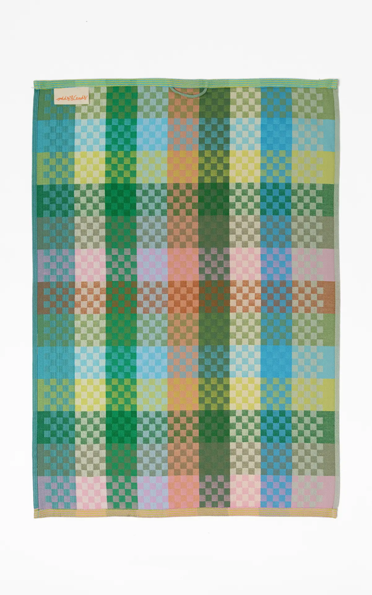 #137B checkered check tea towel 351