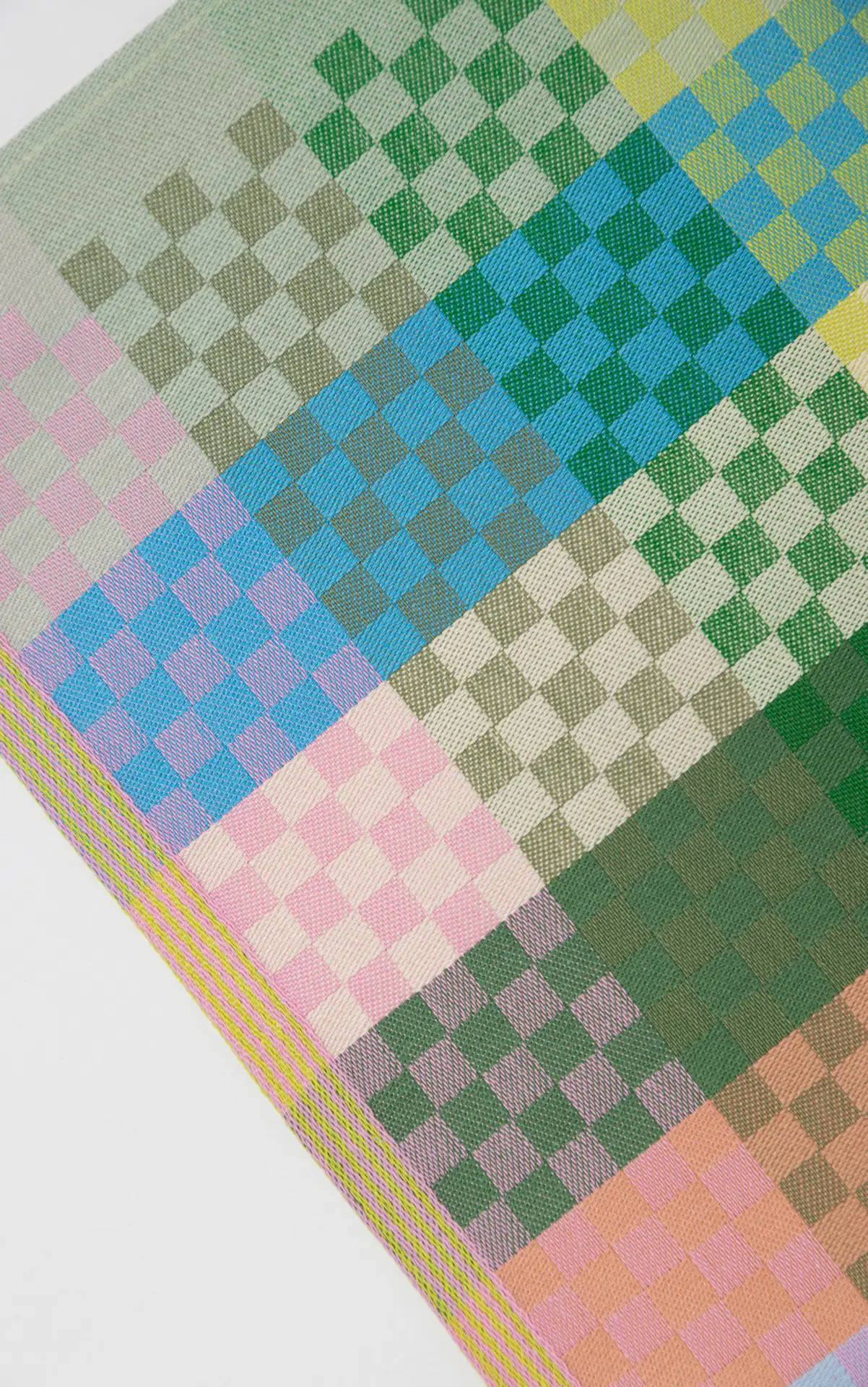 #137B checkered check tea towel 354