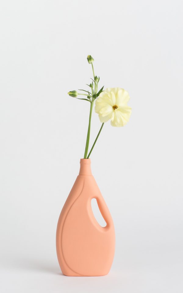 bottle vase #7 orange with flower