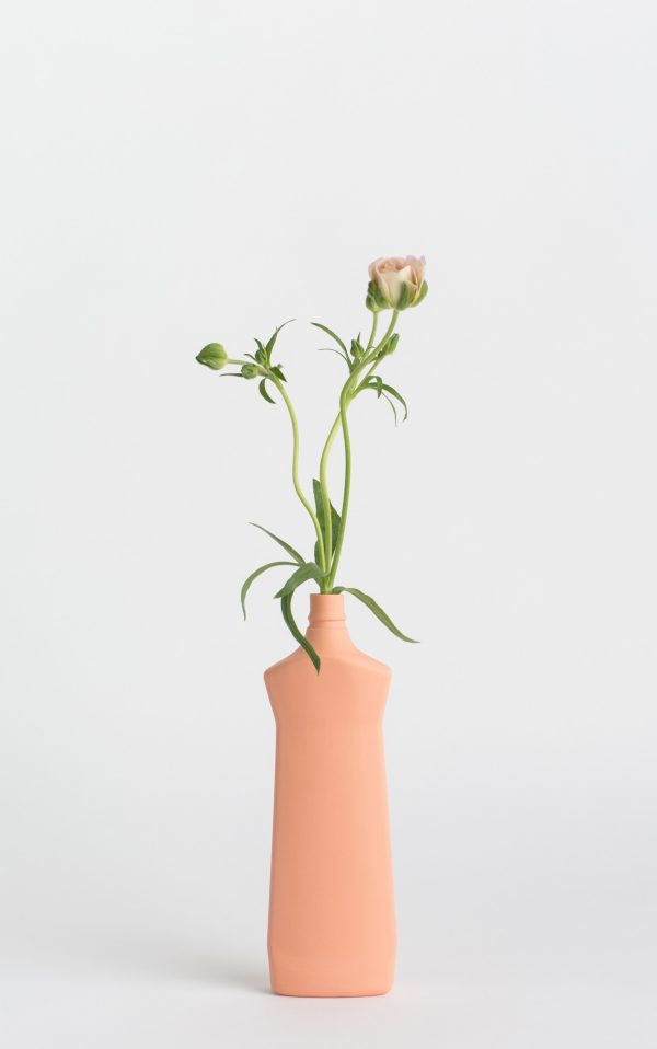 bottle vase #1 orange with flower