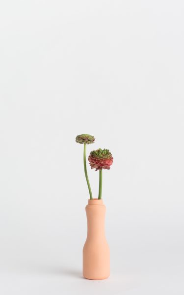 bottle vase #6 orange with flower